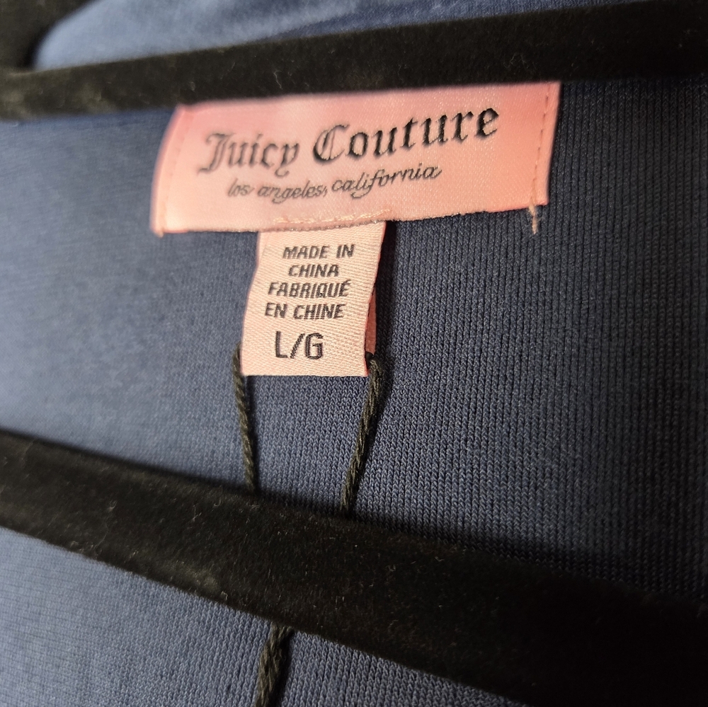 Juicy Couture Velour Regal Blue Hoodie With Bling Crown Logo - Picture 8 of 12